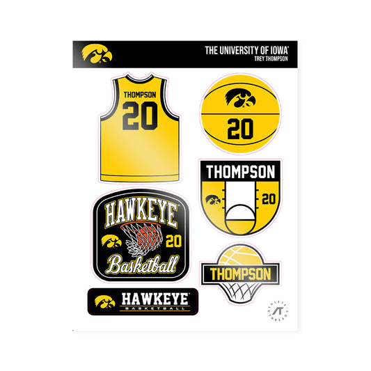 Iowa - NCAA Men's Basketball : Trey Thompson - Sticker Sheet-0