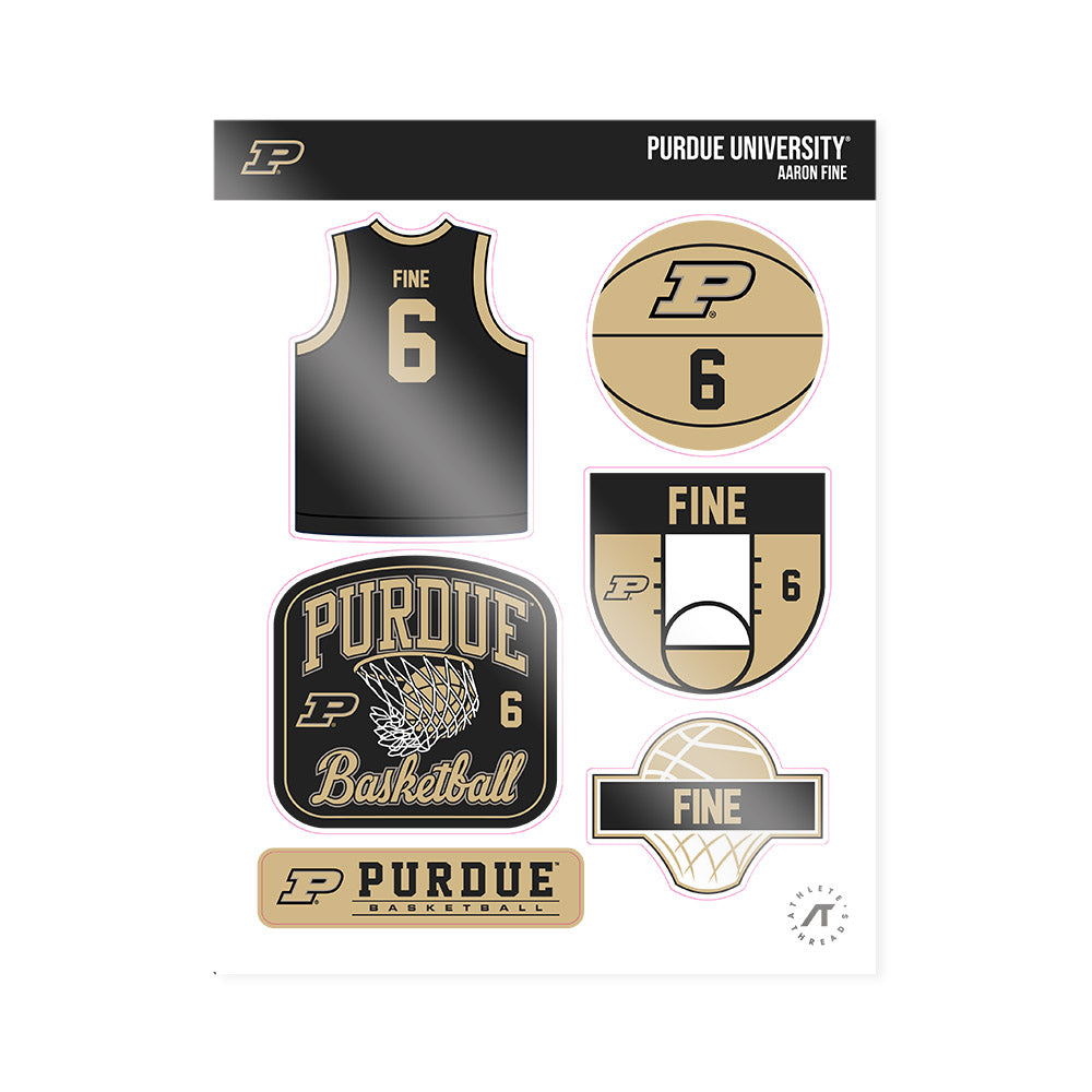 Purdue - NCAA Men's Basketball : Aaron Fine - Sticker Sheet-0