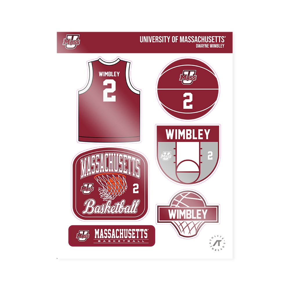 UMass - NCAA Men's Basketball : Dwayne Wimbley - Sticker Sheet-0