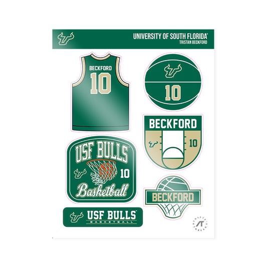 USF - NCAA Men's Basketball : Tristan Beckford - Sticker Sheet-0