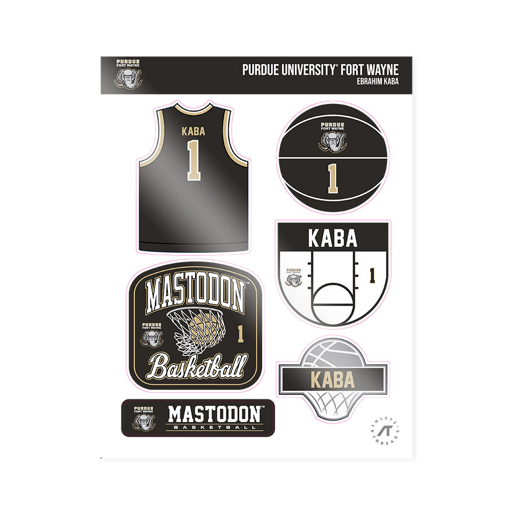 PFW - NCAA Men's Basketball : Ebrahim Kaba - Sticker Sheet-0