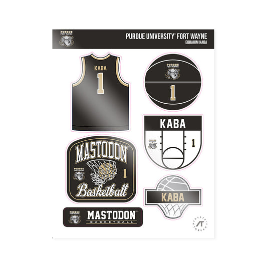 PFW - NCAA Men's Basketball : Ebrahim Kaba - Sticker Sheet-0