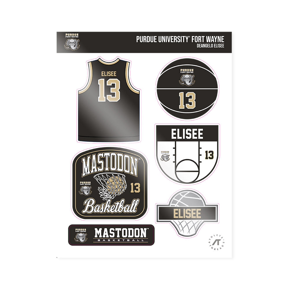 PFW - NCAA Men's Basketball : Deangelo Elisee - Sticker Sheet-0