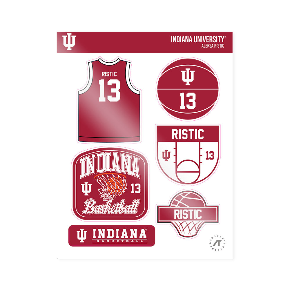 Indiana - NCAA Men's Basketball : Aleksa Ristic - Sticker Sheet-0