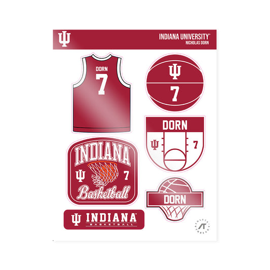 Indiana - NCAA Men's Basketball : Nicholas Dorn - Sticker Sheet-0