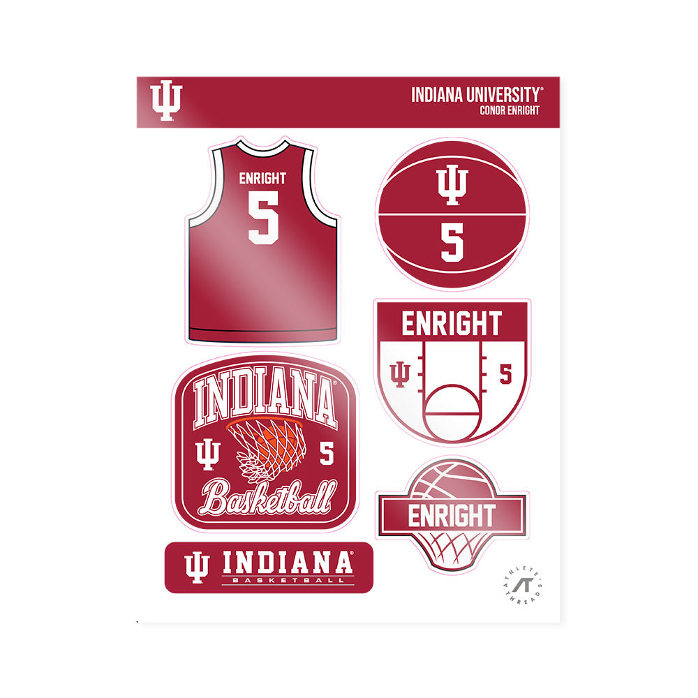 Indiana - NCAA Men's Basketball : Conor Enright - Sticker Sheet-0