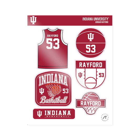 Indiana - NCAA Men's Basketball : Jordan Rayford - Sticker Sheet-0