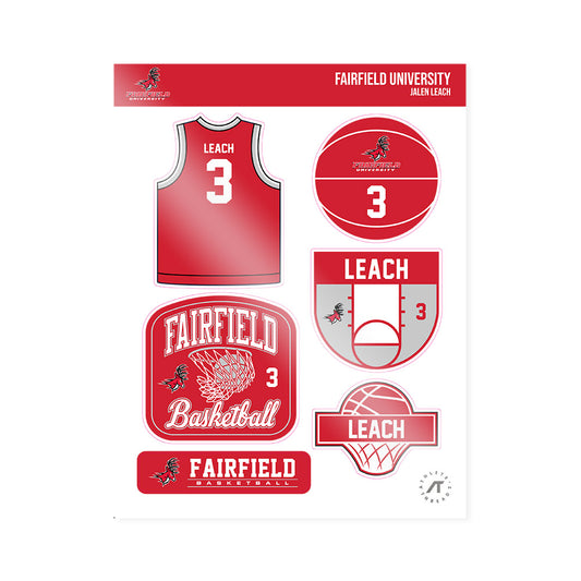 Fairfield - NCAA Men's Basketball : Jalen Leach - Sticker Sheet-0