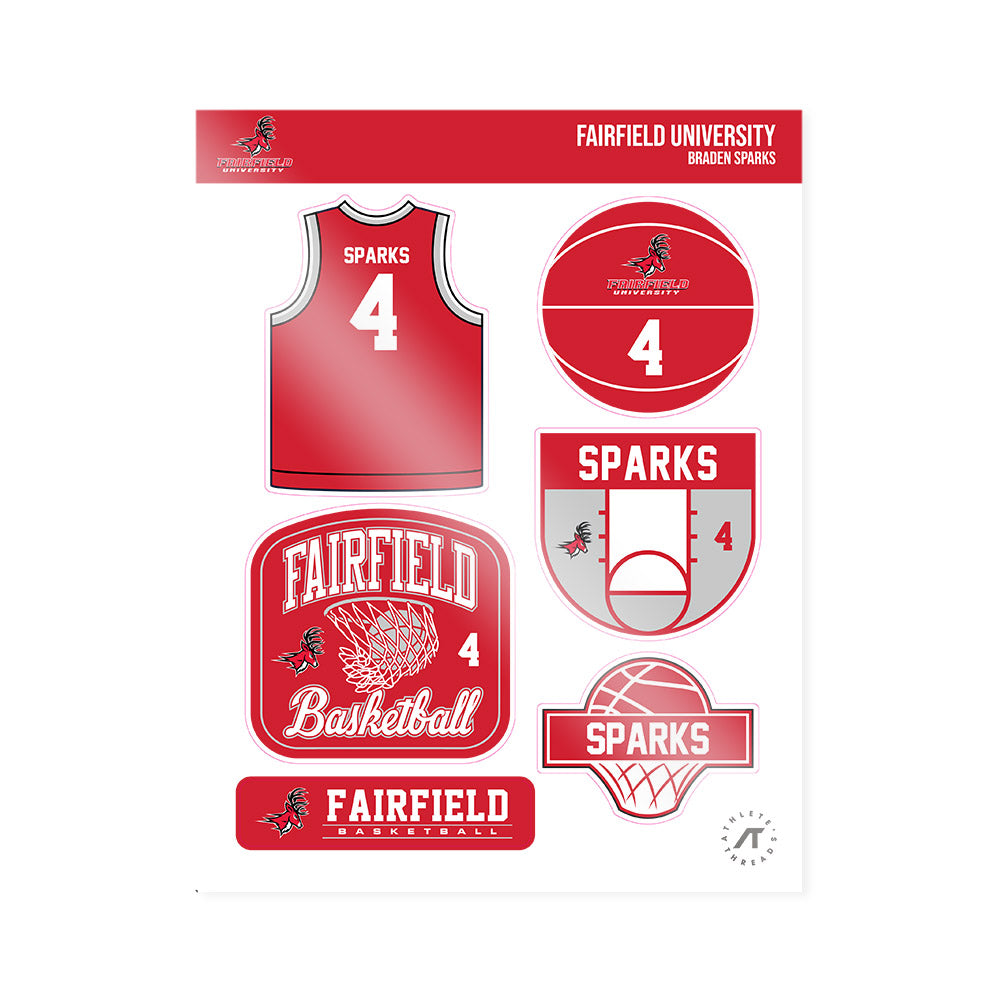 Fairfield - NCAA Men's Basketball : Braden Sparks - Sticker Sheet-0