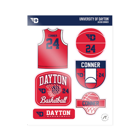 Dayton - NCAA Men's Basketball : Jacob Conner - Sticker Sheet-0