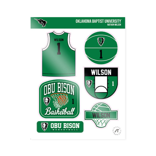 OKBU - NCAA Men's Basketball : Nathan Wilson - Sticker Sheet-0