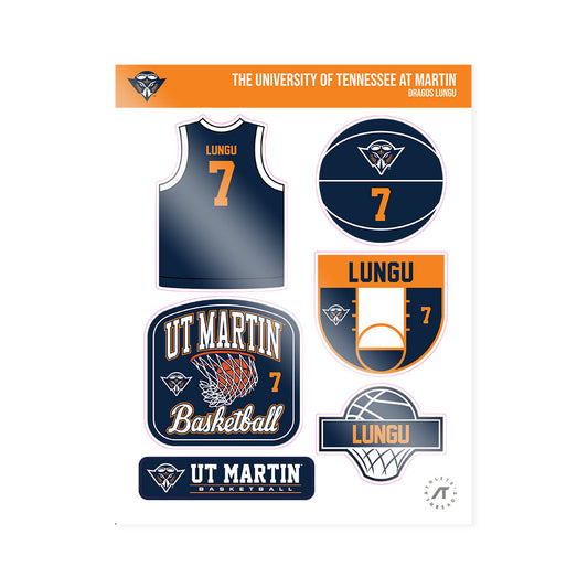 UT Martin - NCAA Men's Basketball : Dragos Lungu - Sticker Sheet-0