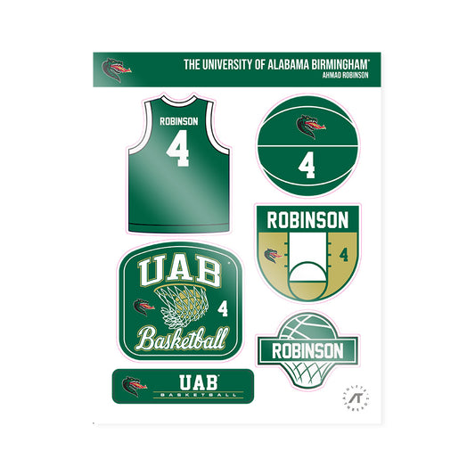 UAB - NCAA Men's Basketball : Ahmad Robinson - Sticker Sheet-0
