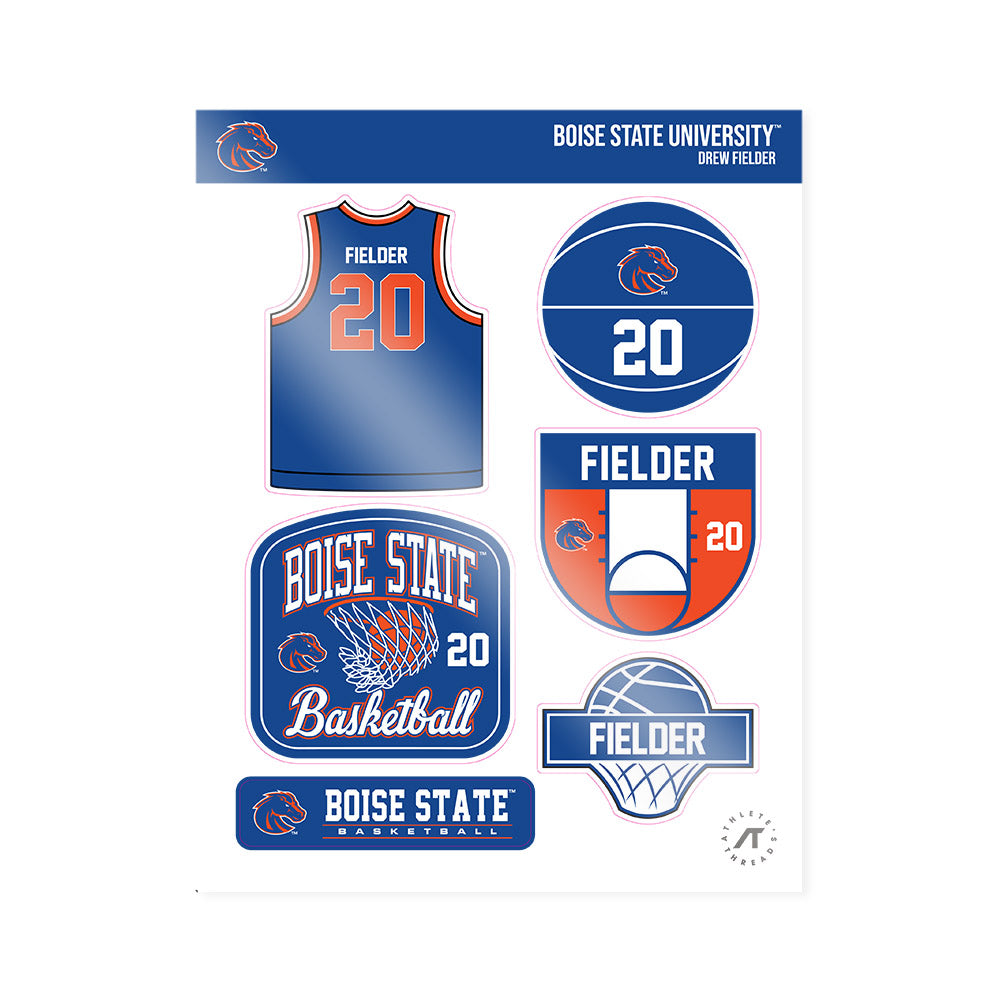 Boise State - NCAA Men's Basketball : Drew Fielder - Sticker Sheet-0