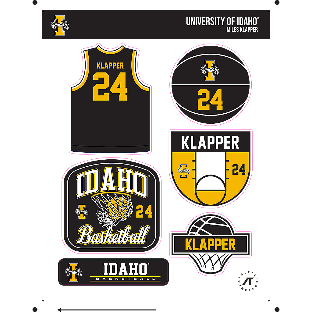 Idaho - NCAA Men's Basketball : Miles Klapper - Sticker Sheet-0