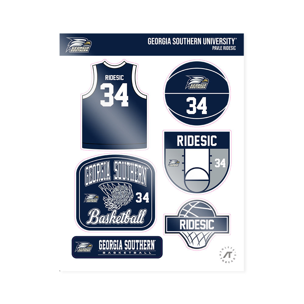 Georgia Southern - NCAA Men's Basketball : Pavle Ridesic - Sticker Sheet-0