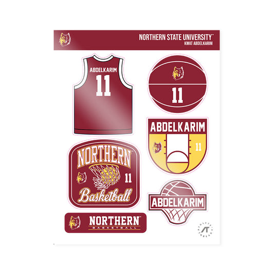 NSU - NCAA Men's Basketball : Kwat Abdelkarim - Sticker Sheet-0