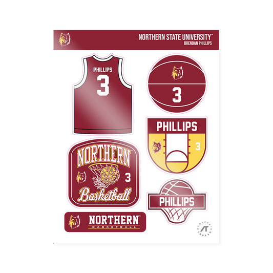 NSU - NCAA Men's Basketball : Brendan Phillips - Sticker Sheet-0