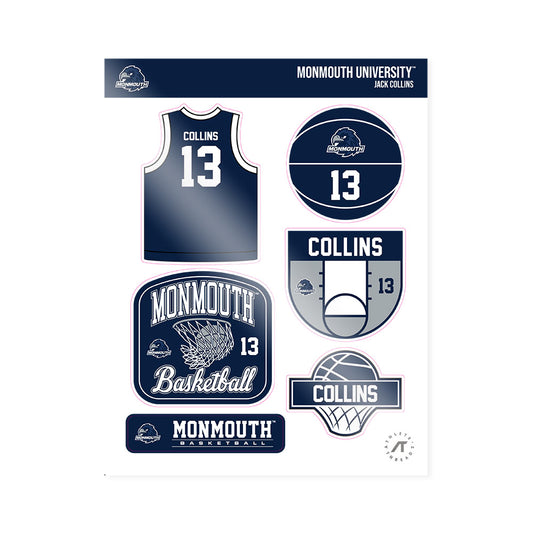 Monmouth - NCAA Men's Basketball : Jack Collins - Sticker Sheet-0
