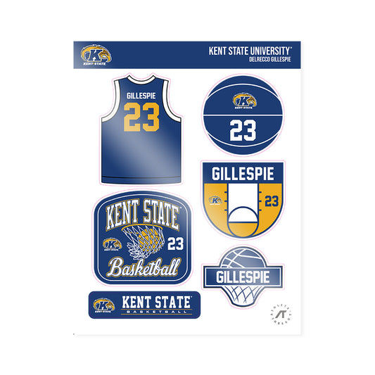 Kent State - NCAA Men's Basketball : Delrecco Gillespie - Sticker Sheet-0