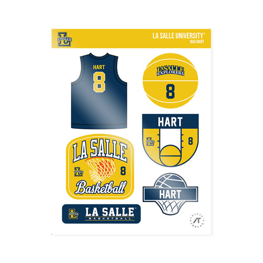 La Salle - NCAA Men's Basketball : Nas Hart - Sticker Sheet-0
