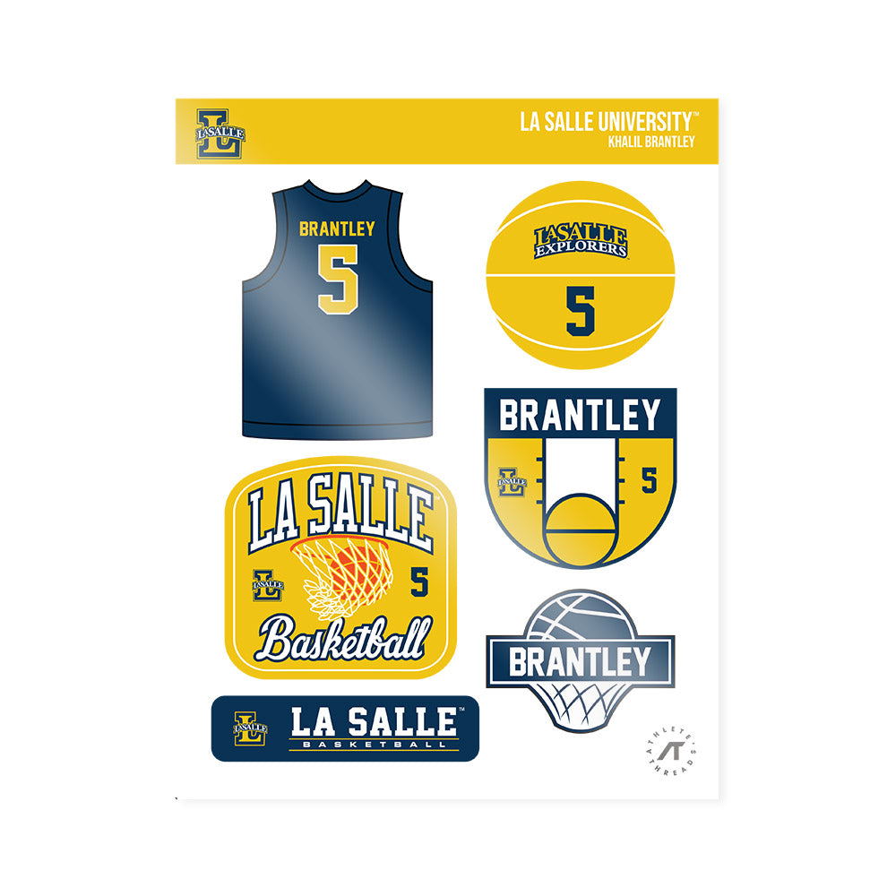 La Salle - NCAA Men's Basketball : Khalil Brantley - Sticker Sheet-0