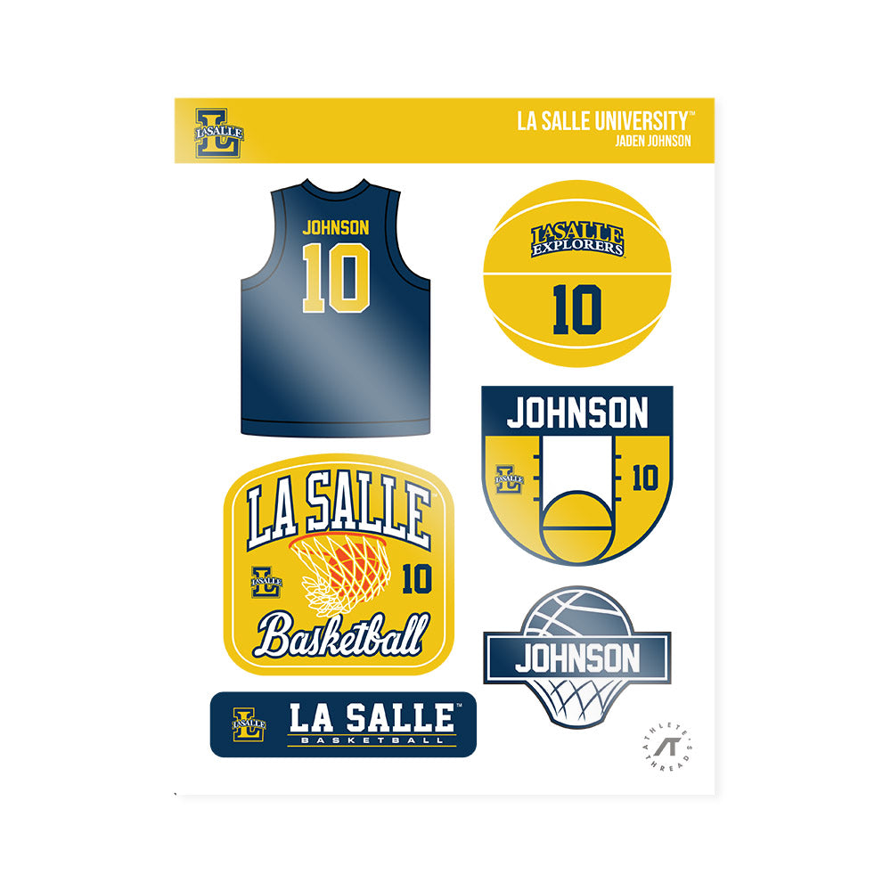 La Salle - NCAA Men's Basketball : Jaden Johnson - Sticker Sheet-0