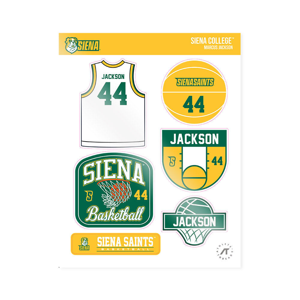 Siena - NCAA Men's Basketball : Marcus Jackson - Sticker Sheet-0