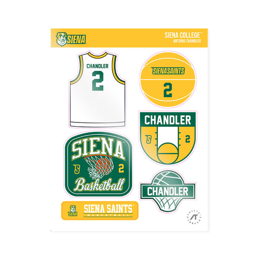Siena - NCAA Men's Basketball : Antonio Chandler - Sticker Sheet-0