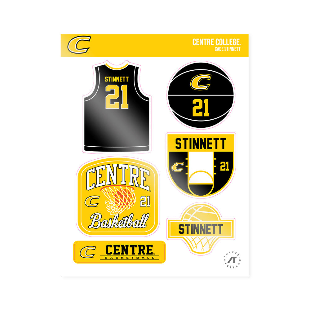 Centre College - NCAA Men's Basketball : Cade Stinnett - Sticker Sheet-0