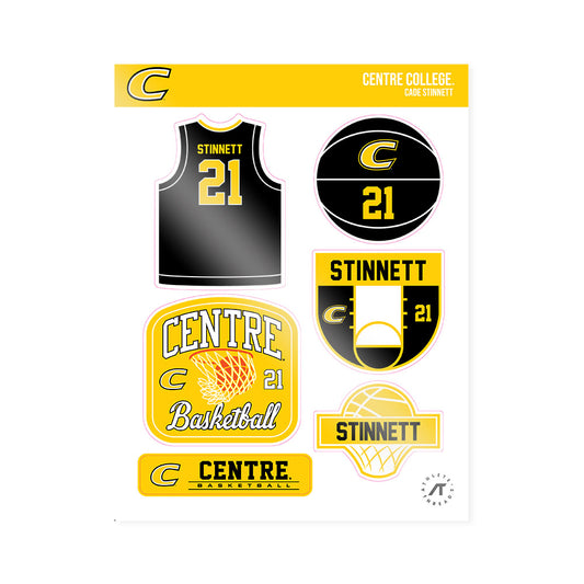 Centre College - NCAA Men's Basketball : Cade Stinnett - Sticker Sheet-0