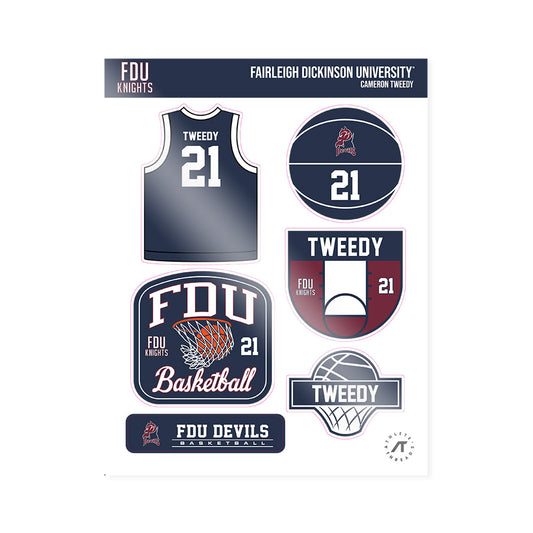 FDU - NCAA Men's Basketball : Cameron Tweedy - Sticker Sheet-0