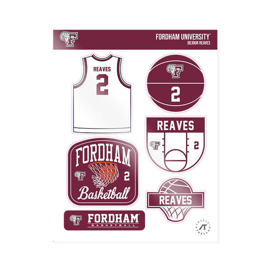 Fordham - NCAA Men's Basketball : Dejour Reaves - Sticker Sheet-0