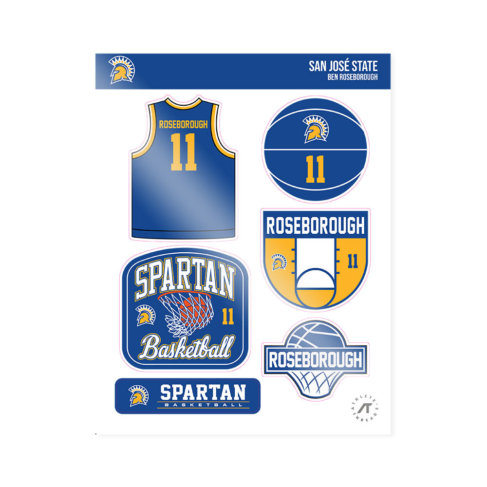 SJSU - NCAA Men's Basketball : Ben Roseborough - Sticker Sheet-0