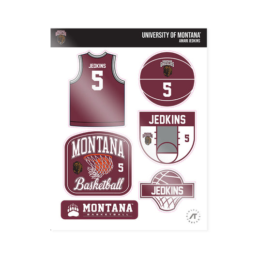 Montana - NCAA Men's Basketball : Amari Jedkins - Sticker Sheet-0