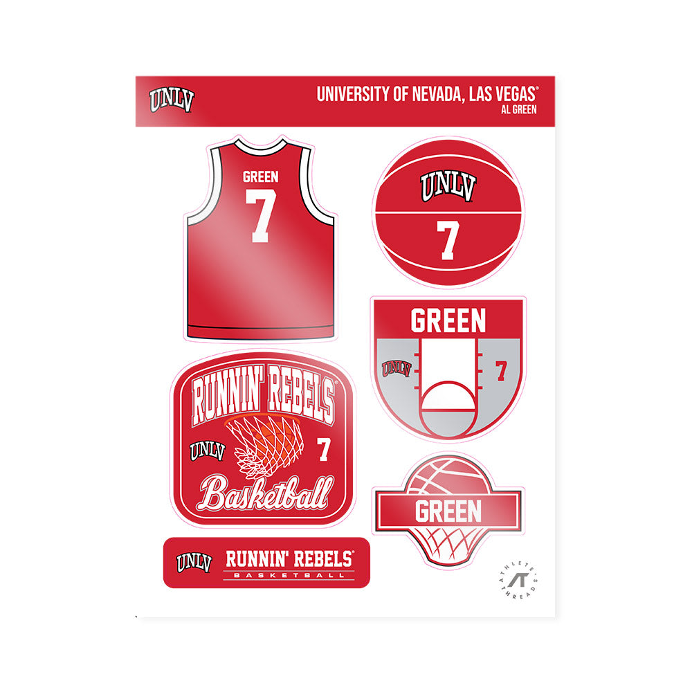 UNLV - NCAA Men's Basketball : Al Green - Sticker Sheet-0