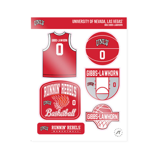 UNLV - NCAA Men's Basketball : Dra Gibbs-Lawhorn - Sticker Sheet-0
