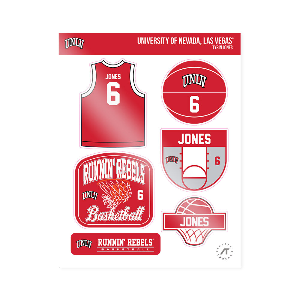 UNLV - NCAA Men's Basketball : Tyrin Jones - Sticker Sheet-0