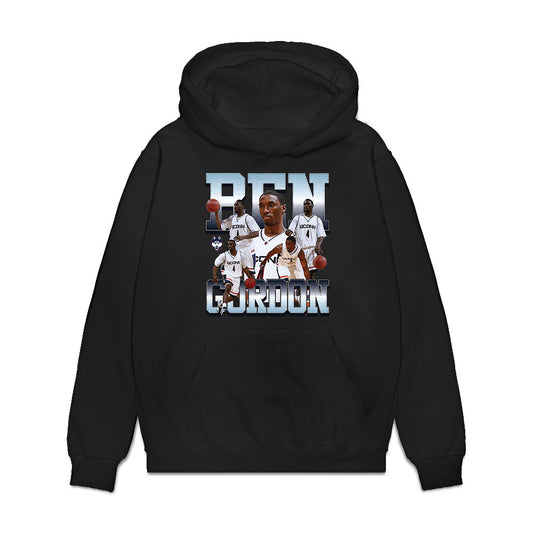 UConn - Men's Basketball Legends : Ben Gordon - Collage Premium Hooded Sweatshirt-0