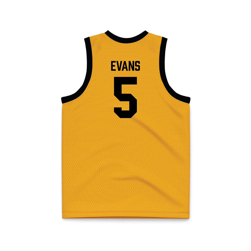 VCU - NCAA Men's Basketball : Barry Evans - Gold Basketball Jersey-1