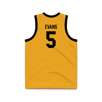 VCU - NCAA Men's Basketball : Barry Evans - Gold Basketball Jersey-1