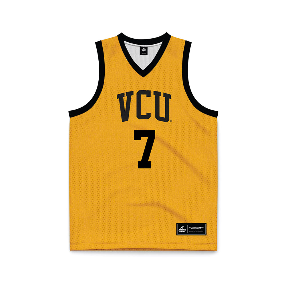 VCU - NCAA Men's Basketball : Obinnaya Okafor - Gold Basketball Jersey-0