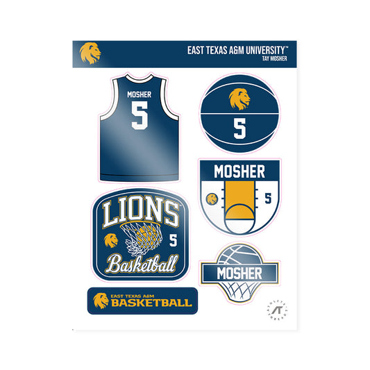 ETAMU - NCAA Men's Basketball : Tay Mosher - Sticker Sheet-0
