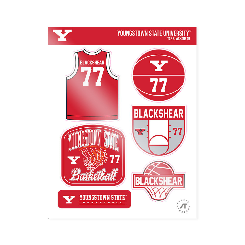 Youngstown State - NCAA Men's Basketball : Tae Blackshear - Sticker Sheet-0