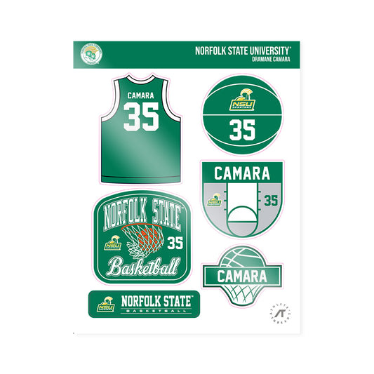 Norfolk State - NCAA Men's Basketball : Dramane Camara - Sticker Sheet-0