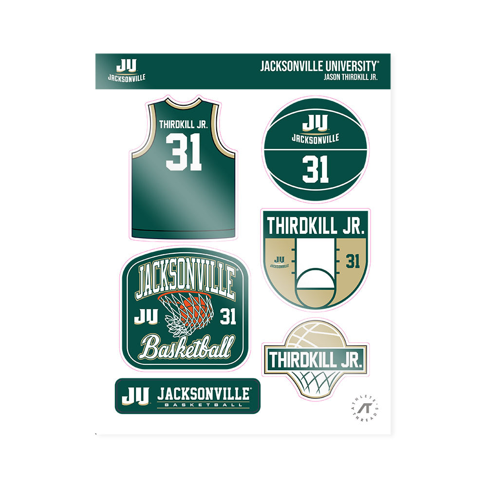 Jacksonville - NCAA Men's Basketball : Jason Thirdkill Jr. - Sticker Sheet-0