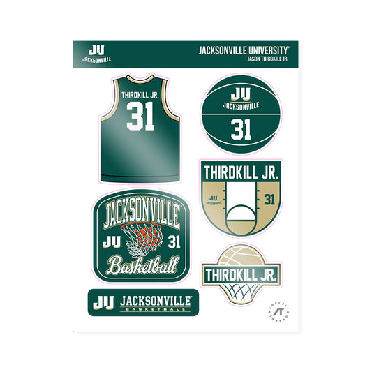 Jacksonville - NCAA Men's Basketball : Jason Thirdkill Jr. - Sticker Sheet-0