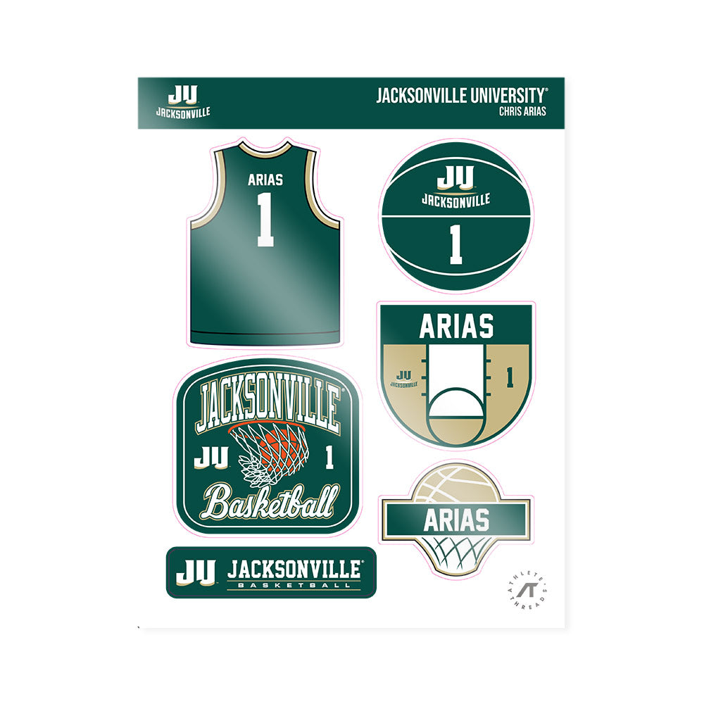 Jacksonville - NCAA Men's Basketball : Chris Arias - Sticker Sheet-0