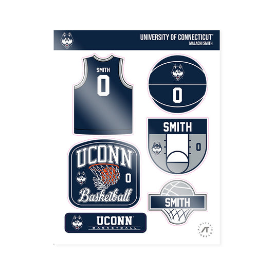 UConn - NCAA Men's Basketball : Malachi Smith - Sticker Sheet-0