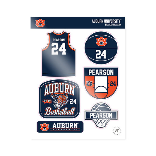 Auburn - NCAA Men's Basketball : Bradley Pearson - Sticker Sheet-0